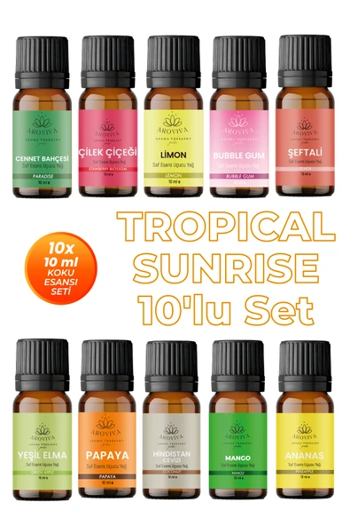 Tropical Sunrise 10'lu Set Oda Kokusu Esansı - Enerjik (10x10ml) ürün görseli