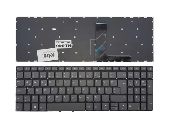 Lenovo IdeaPad 320-15IAP ile Uyumlu Notebook Klavye - Siyah*Gri - TR ürün görseli 1