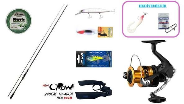 Fujin New Crow 240 cm 10–40 gr & Shimano FX 4000 FC Spin Seti ürün görseli