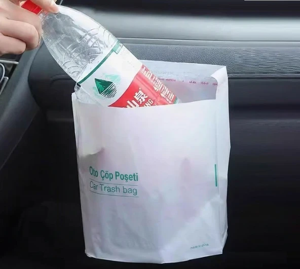 Pratik Su Geçirmez Oto Araba Çöp Poşeti Yapışkanlı 20 Adet - Resim 5