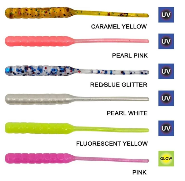 Kendo Arrow Worm Lrf Silikonu 5,5cm 12 Adet  Caramel Yellow - Resim 2