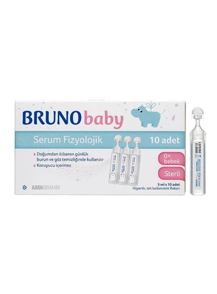 Bruno Baby Serum Fizyolojik 5 ml x 10 Flakon ürün görseli 1