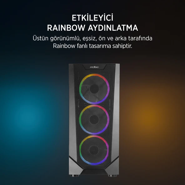 JAMES DONKEY HELIX H800 4XRBW ATX 550W GAMING KASA - Resim 6