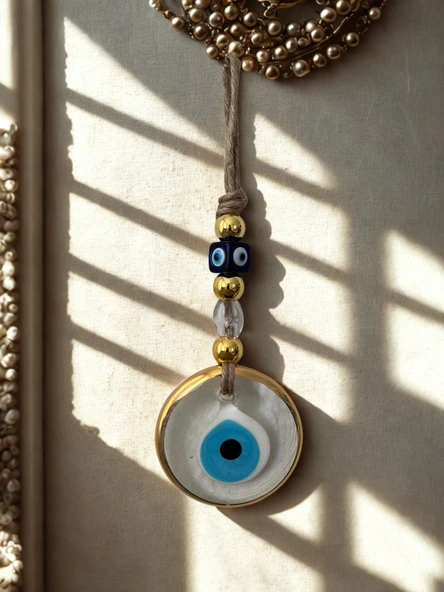 NEVCE STORE Nazar Boncuğu Duvar Süsü Büyük Boy Hediyelik Şık Ev Ofis Aksesuarı Dekoratif ürün görseli