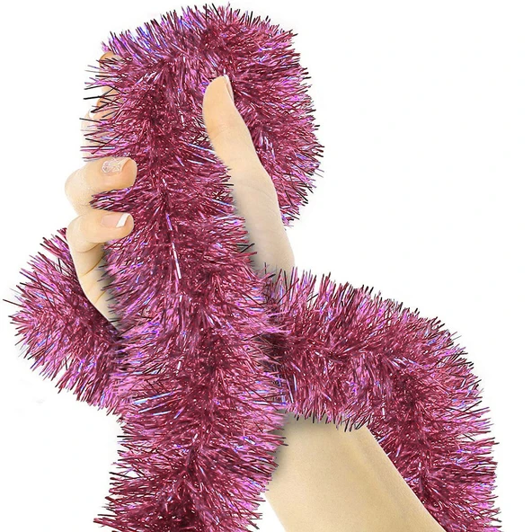 Parti İçin Sim Süs 2 Metre Uzunluk 8 cm Genişlik Pembe Renk İthal (5358) ürün görseli 1