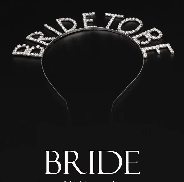 Kristal Taşlı Gümüş Renk Bride To Be Gelin Tacı (5358) - Resim 2