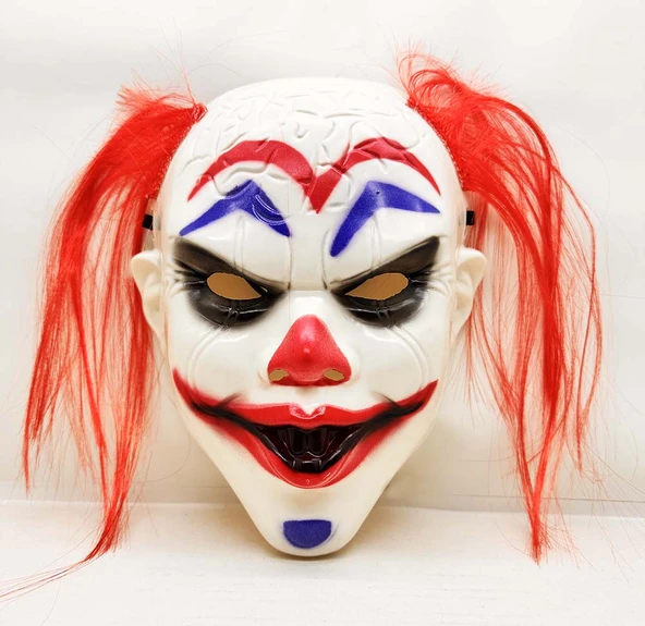 Kızıl Saçlı Joker Palyaço Maskesi (5358) - Resim 2