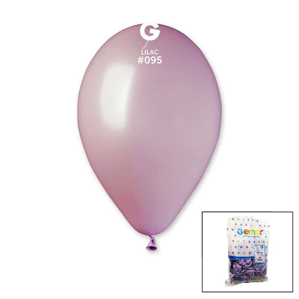 GM-110-95 METALİK - LİLA BALON 11&apos;&apos; - 28CM - 100 PARÇA (5358) ürün görseli 1