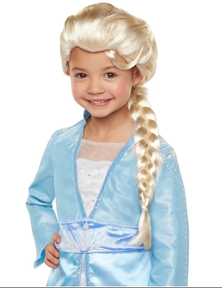 Platin Altın Dore Renk Karlar Ülkesi Elsa Frozen Peruğu Çocuk Boy (5358) ürün görseli 1