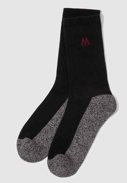 Mavi M Logo Baskılı Unisex Çorap ürün görseli 1