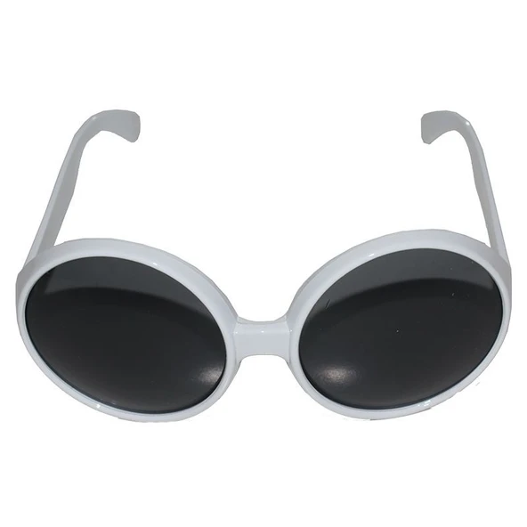 80 li Yıllar Beyaz Renk Nostalji Yeşilçam Parti Gözlüğü (5358) ürün görseli 1