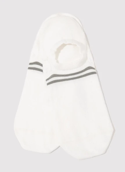 Mavi Şerit 2li Babet Çorabı Unisex Çorap - Resim 2