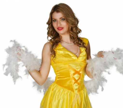 Beyaz Renk Kabarık Tüylü Otriş Boa Dekorasyon Tüy 180 CM (5358) - Resim 2