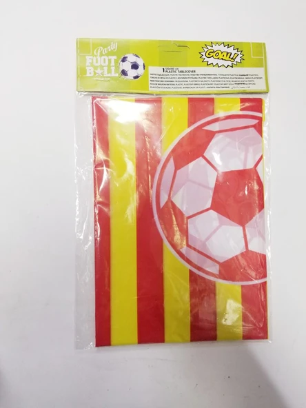 Taraftar Sarı Kırmızı Masa Örtüsü, Kırmızı Masa Eteği, Kırmızı Arka Fon - Resim 2