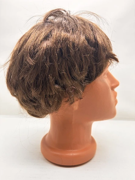 Kahve Renk Kısa Kesim İçi Astarlı Erkek Peruğu (5358) - Resim 2
