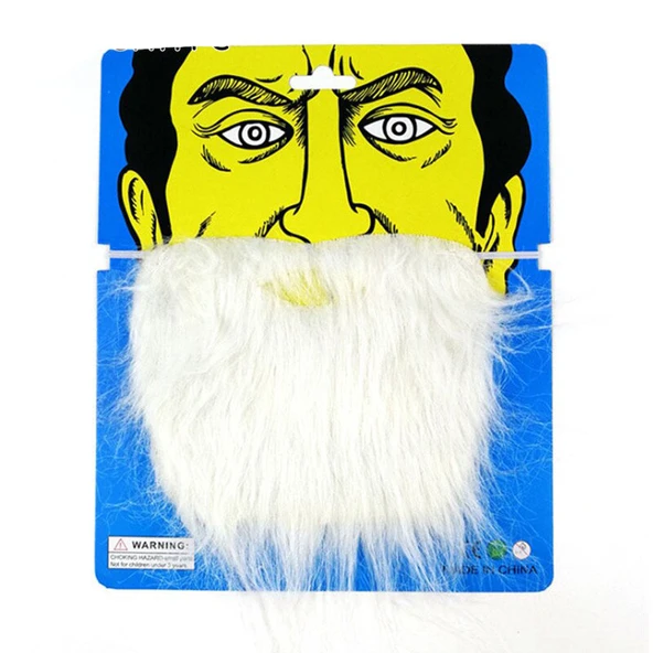 Beyaz Renk Takma Sakal Bıyık Takımı - İthal (5358) ürün görseli 1