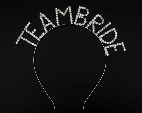 Kristal Taşlı Gümüş Renk Team Bride Gelin Tacı (5358) ürün görseli 1