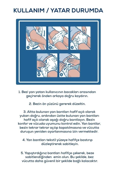 Medcare Yetişkin Hasta Bezi Large PREMİUM ÖZEL SERİ (Büyük Boy) 60 Adet - Resim 3