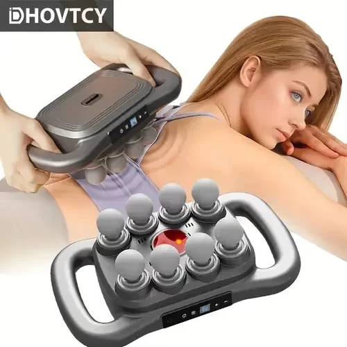 8 Başlıklı Şarjlı Isıtmalı Masaj Aleti (5358) ürün görseli