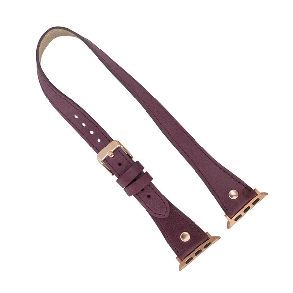 Apple Watch Uyumlu Deri Kordon 38-40-41mm DT Slim CZ7 - Resim 3