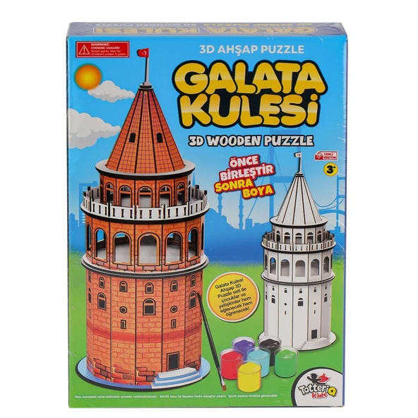 8210 Galata Kulesi Ahşap 3D Puzzle ürün görseli