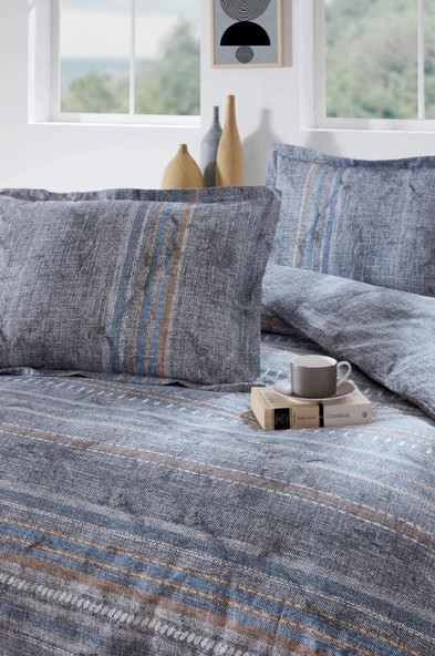 Sinerjim Denim Çift Kişilik Nevresim Takımı Colorado Mavi - Resim 2