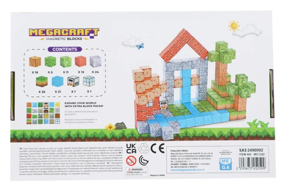 Megacraft Orman ve Ev Temalı Mıknatıslı Bloklar 119 Parça - Resim 3