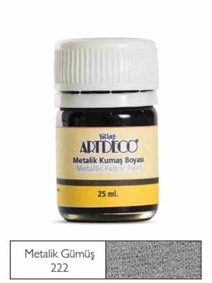 Artdeco 25 Ml Metalik Kumaş Boyası Ekstra Gümüş 11a-222 Ex ürün görseli 1