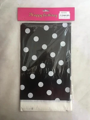 Nedi 108x180 Cm Masa Örtüsü Puantiyeli Siyah Tmo-6514 ürün görseli 1