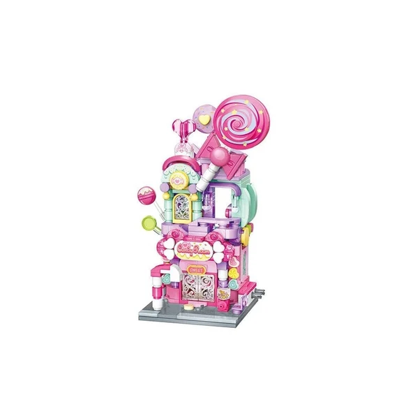 KP28012 Keeppley Candy Shop City Corner Blok Seti -Vagon life - Resim 2