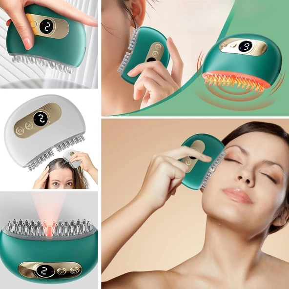 1 Adet Akıllı Elektrik Akımlı EMS Titreşimli Masaj Tarağı Kademeli Yüz Masaj Aleti Aparatı (5358) ürün görseli