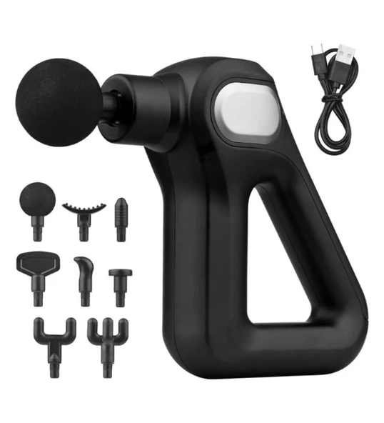 Gri LCD Sporcu Egzersiz Masaj Aleti 8 Başlıklı KH-750 (5358) - Resim 2