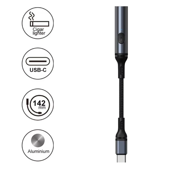 Type - C Kablolu Elektrikli Çakmak - Resim 3