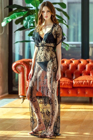 Bicomi Dantelli Gecelik Balenli Destekli Dolgulu Önden Açılan Sütyen ve String 3lü Takım ürün görseli 1