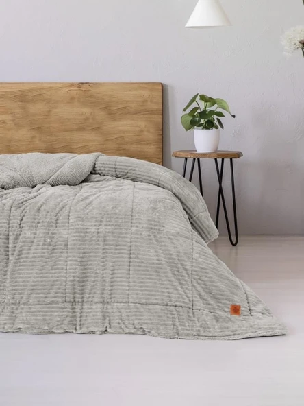 Cotton Box Wave Gri Çift Kişilik Yorgan - Resim 3