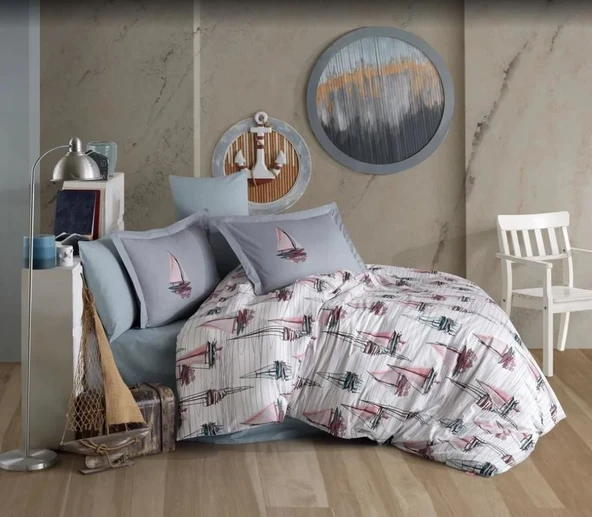 Hobby Çift Kişilik Ranforce Nevresim Takımı Milena Pembe - Resim 2