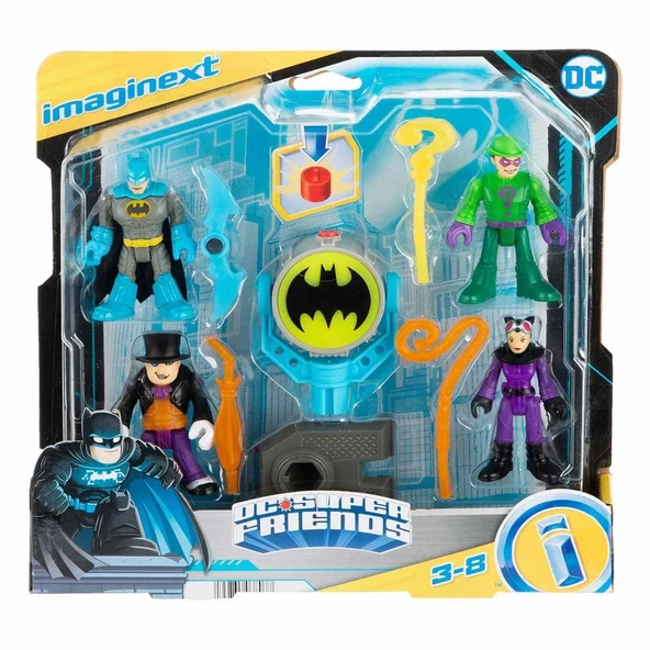 Imaginext DC Super Friends Bat-Tech Bat-Signal Figür Seti - Resim 4