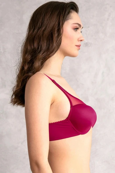 Bicomi Balenli Desteksiz Dolgusuz Toparlayıcı Yumuşak Süngerli Günlük Klasik Küçültücü Sütyen - Resim 3