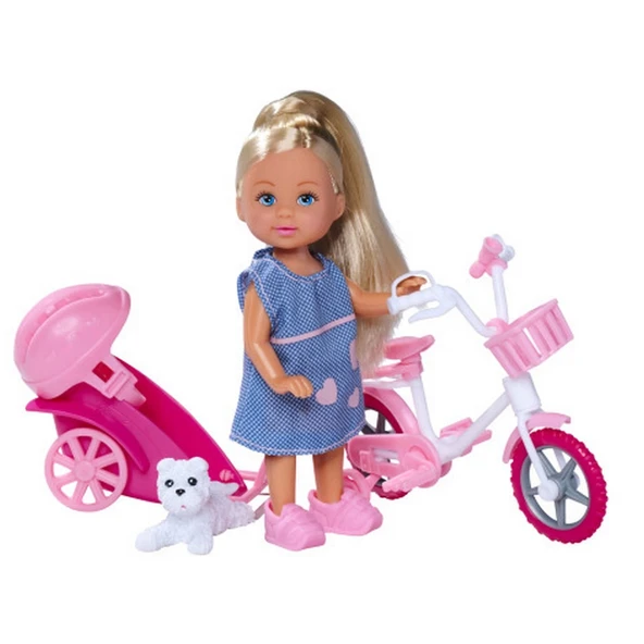 Evi ve Römorklu Bisikleti ve Köpeği 12 cm SMB-105730783 - Resim 2