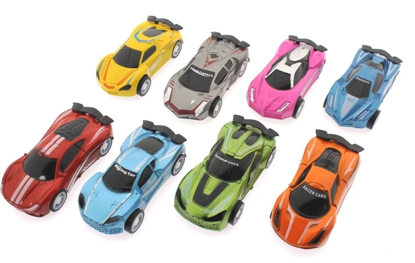 Road Sinerjims 8'li Plastik Yarış Arabaları - Resim 2