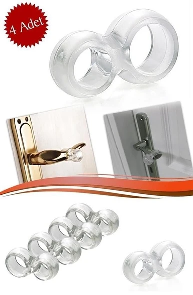 Silikon Kapı & Pencere Vurma Önleyici Stoper Kapı Tamponu 4 Adet ürün görseli 1