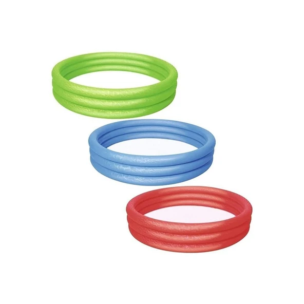 Sinerjim 51027 Üç Halkalı Renkli Şişme Havuz 183 X 33cm - Resim 5