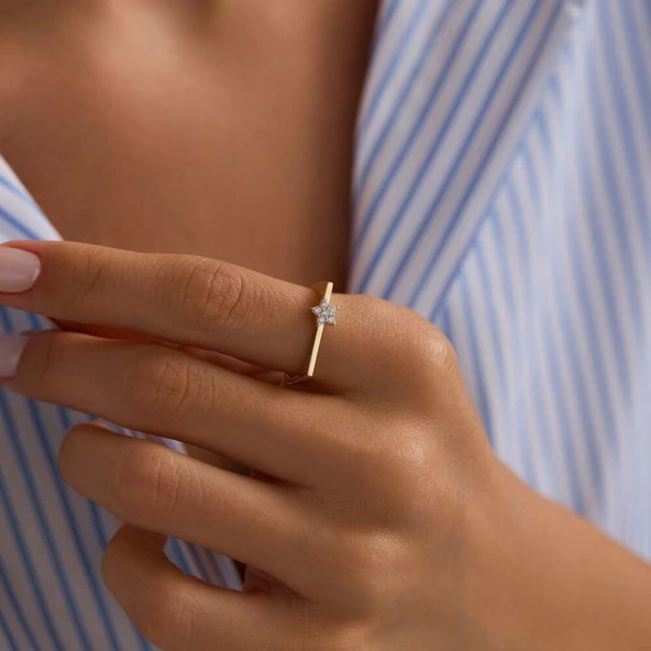 Altın Yıldız Yüzük - Resim 2