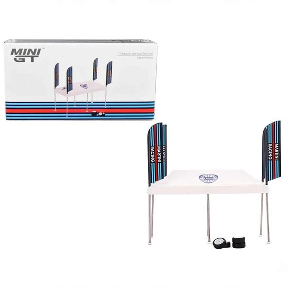 Mini GT 1:64 Martini Racing Paddock Servis Çadırı Seti - Resim 3
