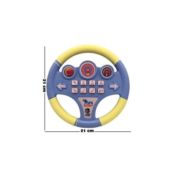 Nini Baby Direksiyon Eğitici Sesli Müzikli 21*21 Cm 8 Tuşlu Oyuncak Direksiyon - 1 Adet Stokta Olan Gönderilir - Resim 2