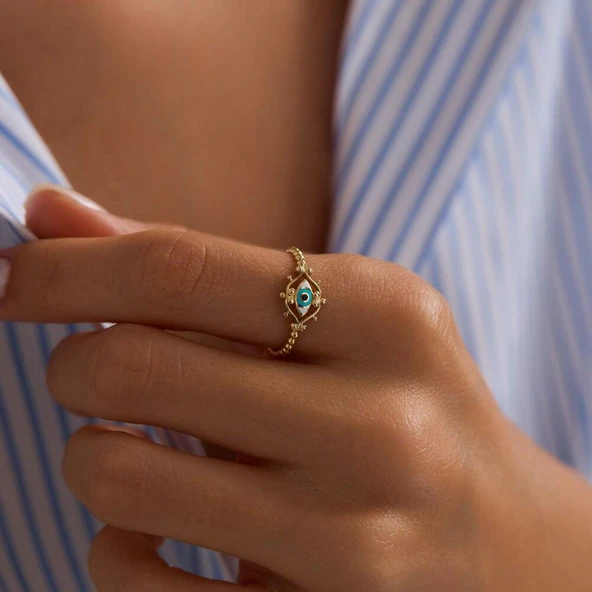 Vintage Mine Göz Yüzük - Resim 2