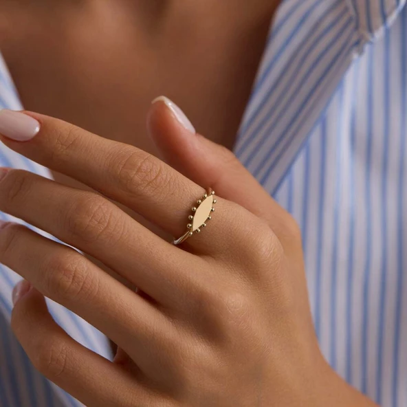 Vintage Eye Altın Yüzük ürün görseli