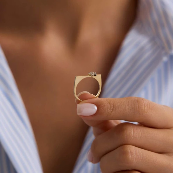 Altın Yıldız Yüzük - Resim 3