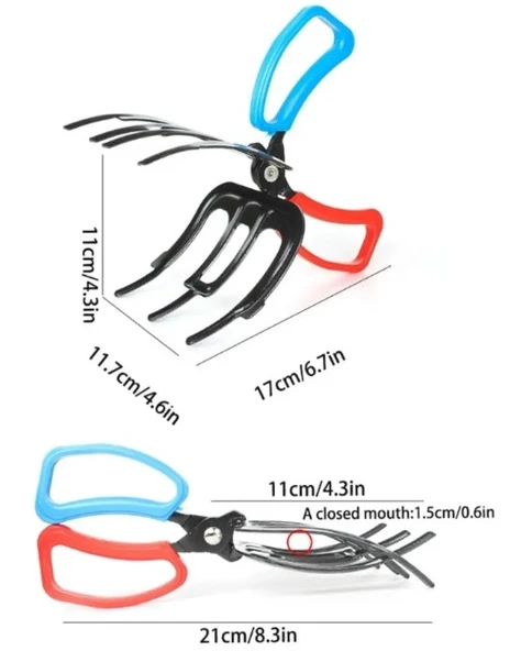 3 Pençeli 11 cm Balık Sabitleyici Maşa - Resim 3