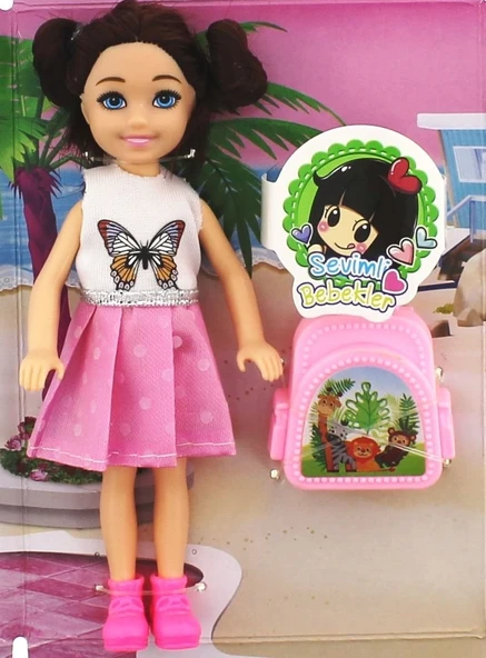 Baonier Beyaz Kelebek Elbiseli Bebeğim Seyahatte ürün görseli